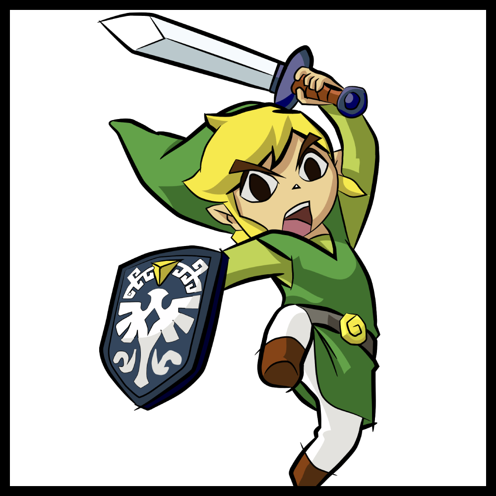 Toon Link recreated in Illustrator