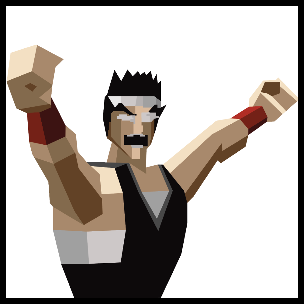 Sega Saturn Virtua Fighter Inspired created in Illustrator